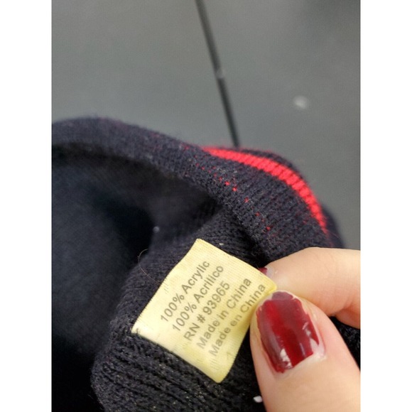 Vintage‎ 90s NASCAR Racing Dale Earnhardt Beanie Cap Unisex Black Red Acrylic - Picture 11 of 12